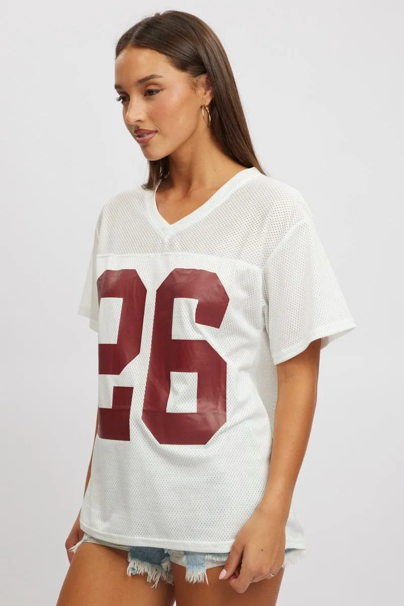 White Sport Tee Short Sleeve