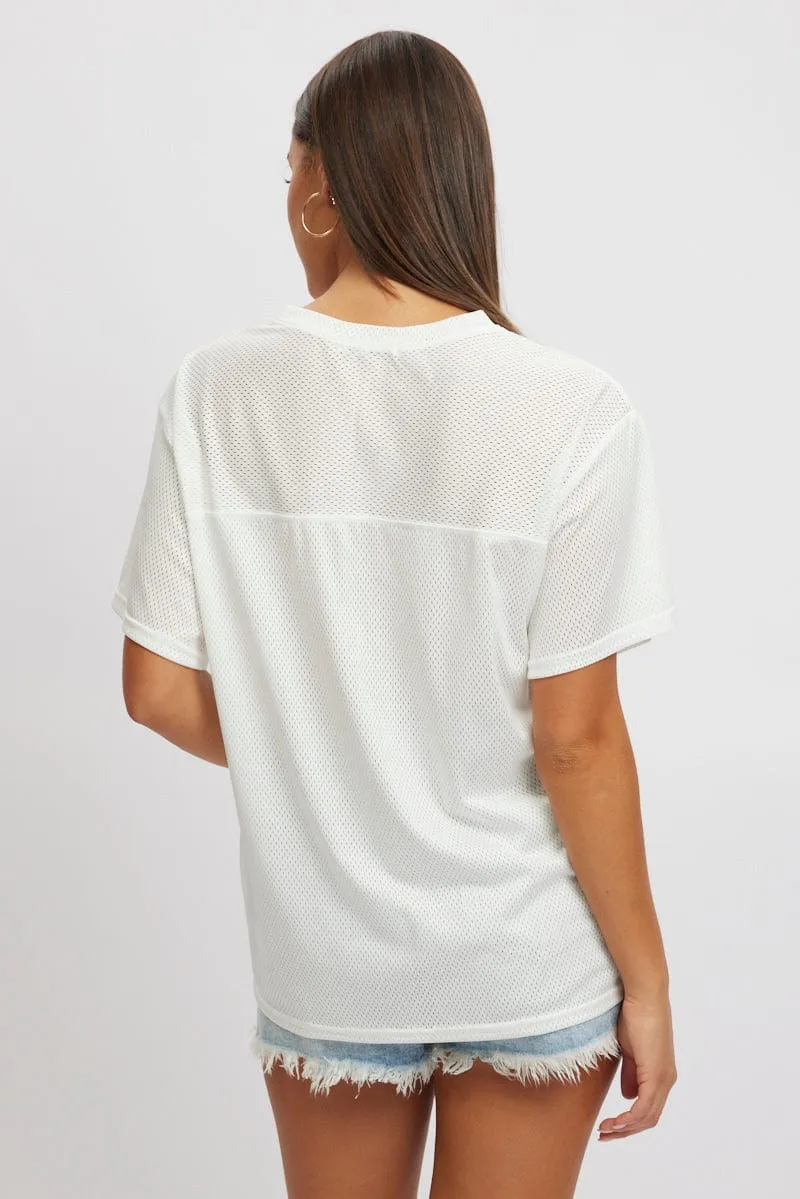 White Sport Tee Short Sleeve