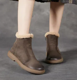 Women Thickened Lambswool Lining Warm Short Boots