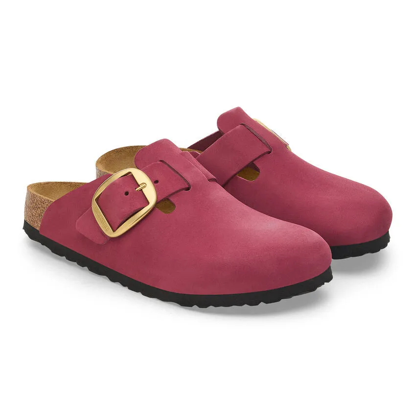 Women's Boston Big Buckle Nubuck Leather Berry Crush Medium/Narrow
